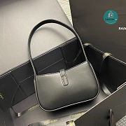 YSL SAINT LAURENT Black Leather Shoulder Bag In Black 19x11.5x4.5cm - 2