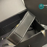 YSL SAINT LAURENT Black Leather Shoulder Bag In Black 19x11.5x4.5cm - 4