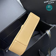 YSL SAINT LAURENT Black Leather Shoulder Bag In Yellow 19x11.5x4.5cm - 4