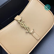 YSL SAINT LAURENT Black Leather Shoulder Bag In Yellow 19x11.5x4.5cm - 5