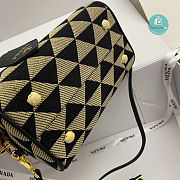 Prada Galleria embroidered jacquard fabric micro-bag 20x14x11cm - 3