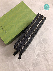 GUCCI Guccissima Signature Travel Document Case Black 21.5x14x4.5cm - 5