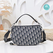 Dior Saddle Soft Bag Blac Oblique Jacquard 24x17x8 cm - 6