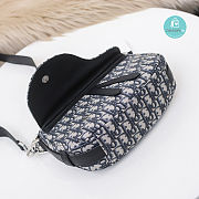 Dior Saddle Soft Bag Blac Oblique Jacquard 24x17x8 cm - 3