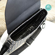 Dior Mini Saddle Messenger Bag In Black Oblique Jacquard And Black Grained Calfskin 35x24x6cm - 2