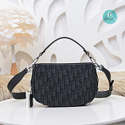 Dior Saddle Oblique Mini In Black 24x17x8cm - 4