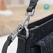 Dior Saddle Oblique Mini In Black 24x17x8cm - 2
