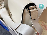 Prada Shoulder Bag In Grained Leather White 24x17x9.5cm - 5