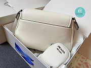 Prada Shoulder Bag In Grained Leather White 24x17x9.5cm - 6
