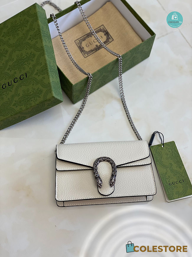 Gucci Small Dionysus Shoulder Bag In White 18x10x5 cm - 1