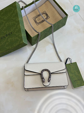 Gucci Small Dionysus Shoulder Bag In White 18x10x5 cm