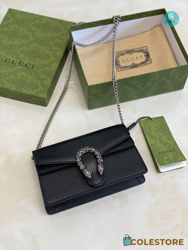 Gucci Small Dionysus Shoulder Bag In Black 18x10x5 cm - 1