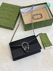 Gucci Small Dionysus Shoulder Bag In Black 18x10x5 cm - 1