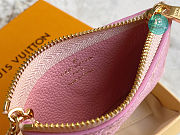 Louis Vuitton Key Pouch  Monogram Empreinte Leather In Pink 13.5 x 7 x 1.5 cm - 5