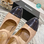 Chanel Open Shoes Shiny Goatskin Fashion In Beige 7.5cm - 3