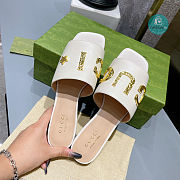 Gucci Leather Slide In White Leather - 6