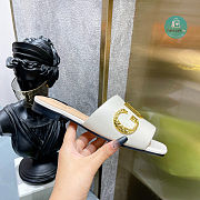 Gucci Leather Slide In White Leather - 5
