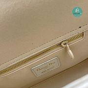 Dior Mini Lady Dior Bag Diamond Motif White 20 x 16.5 x 8cm - 6
