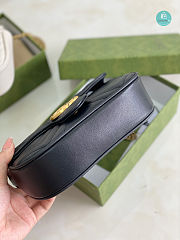 Gucci Marmont Matelasse Chevron Leather Mini Bag In Black 18×11×5cm - 6