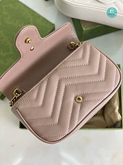 Gucci Marmont Matelasse Chevron Leather Mini Bag In Pink 18×11×5cm - 6