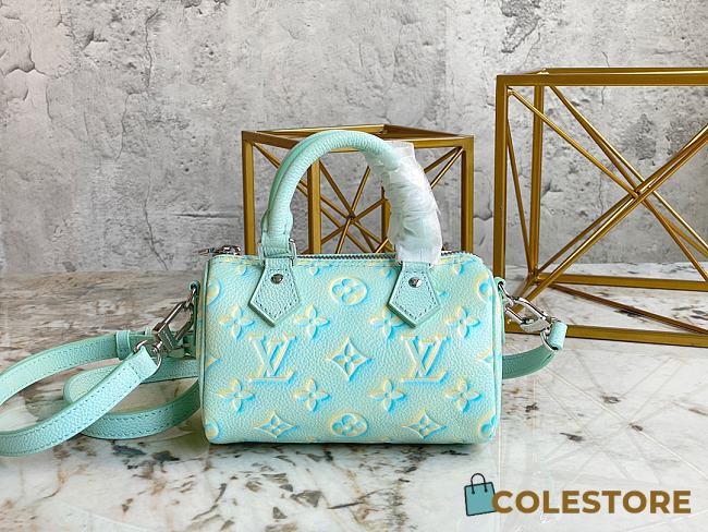 Louis Vuitton Nano Speedy Bag Vert D'eau Green 16 x 10 x 7.5 cm - 1