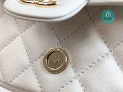 Chanel Backpack Duma White Lambskin CC 18×18×12cm - 3