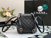 Chanel Backpack Duma Black Lambskin CC 18×18×12cm - 4