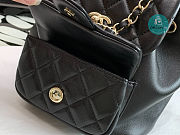 Chanel Backpack Duma Black Lambskin CC 18×18×12cm - 2