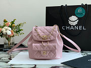 Chanel Backpack Duma Pink Lambskin CC 18×18×12cm - 2