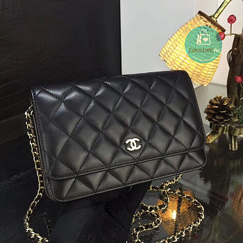 Chanel Wallet On Chain WOC Black 9 x 12.5 cm