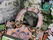 Dior Lady D-Lite Bag Multicolor Tie & Dior Embroidery 24x 20x 11 cm - 5