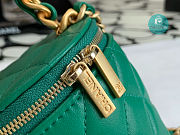Chanel Vanity With Chain And Top Handle Green 10.5x11.6x10.5 cm - 2