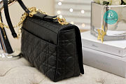 Large Dior Caro Bag Black Supple Cannage Calfskin 29x18x10 cm  - 3
