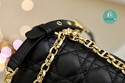 Large Dior Caro Bag Black Supple Cannage Calfskin 29x18x10 cm  - 2
