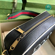 Adidas x Gucci Small Shoulder Bag In Black Leather 25x16x9.5 cm - 4