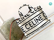 Celine Small Cabas Thais In Textile With Triomphe and Calfskin 29x16x13cm  - 6