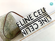 Celine Small Cabas Thais In Textile With Triomphe and Calfskin 29x16x13cm  - 5