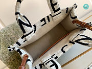 Celine Small Cabas Thais In Textile With Triomphe and Calfskin 29x16x13cm  - 2