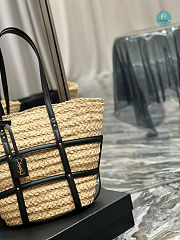 YSL Saint Laurent Panier Medium Raffia 40x29x19 cm - 3