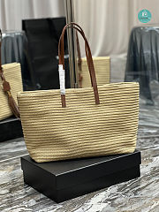 YSL Saint Laurent Shopper Tote Woven Raffia 38×28×13 cm - 6