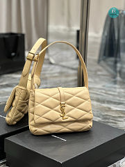 YSL Saint Laurent LE 57 Shoulder Bag In Quilted Lambskin Beige 24×18×5.5cm - 5