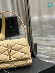 YSL Saint Laurent LE 57 Shoulder Bag In Quilted Lambskin Beige 24×18×5.5cm - 2