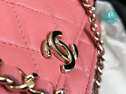 Chanel Trendy CC Wallet on Chain Lambskin In Pink 19x12x3.5cm - 6