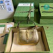 Gucci Jackie 1961 GG Shoulder Bag  In Gold 19x13x13cm - 1