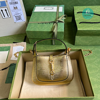 Gucci Jackie 1961 GG Shoulder Bag  In Gold 19x13x13cm