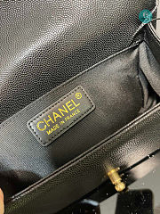 Chanel Boy Flap Bag Black Chervon Calfskin Size 20cm - 5