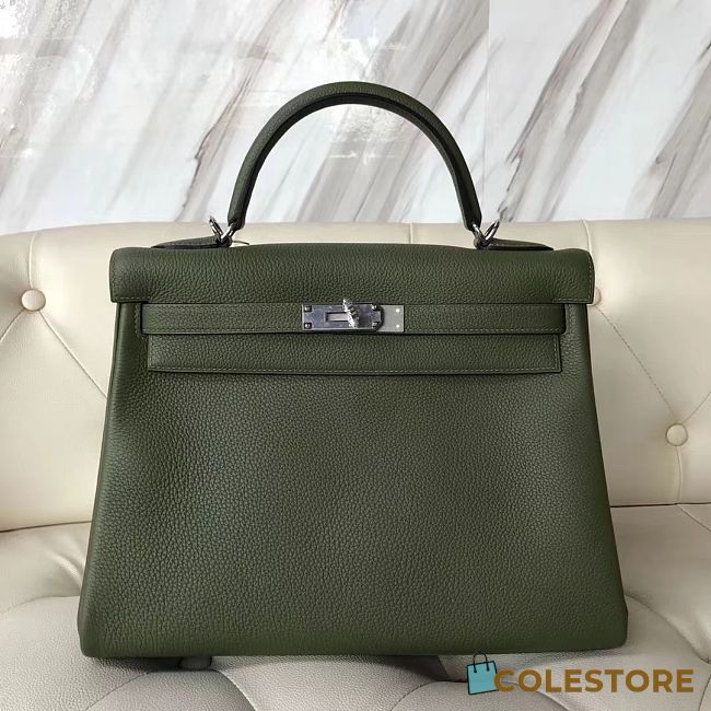Hermes Kelly Bag Silver Hardware 32cm - 1