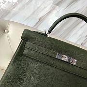 Hermes Kelly Bag Silver Hardware 32cm - 4