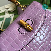 Gucci Bamboo 1947 Small Top Handle Bag In Pink 21x15x7cm - 5