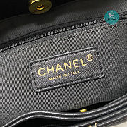 Chanel Wild Stitch Hand Tote Bag Calfskin Leather In Black 23x24x9cm - 3